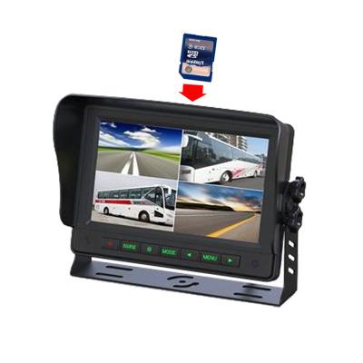 China 7 Inch Tft LCD Color Bus Monitor 24V Wiring With SD Card 7