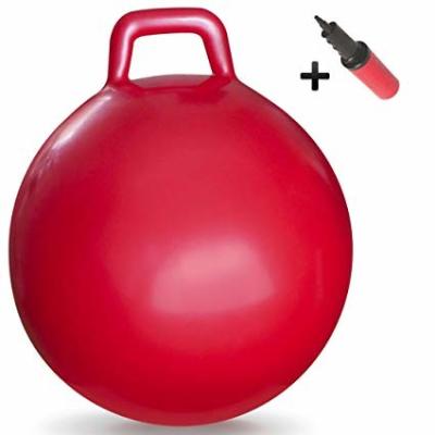 China Anti Slip Kids Jumping Ball Toy Bouncing Ball With Handle Light Weight 50cm for sale