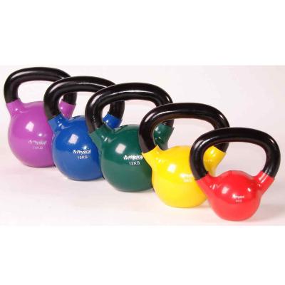 China Eignungs-Turnhalle Kettlebell 10 Kilogramm Vinyl eingetauchtes Kettlebells für Kern-Trainings zu verkaufen