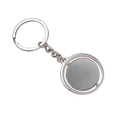 China Metal Key Chain Gift Send High Quality E-129 360 - Degree Rotating Metal Key Chain Swivel Round Shape Metal Key Chain for sale