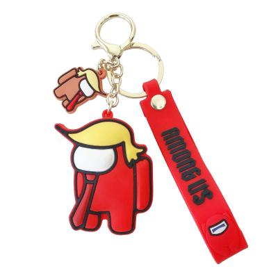 China Wholesale Cartoon Promotional Creative Silicone Souvenir E-231 Gift Silicone Student Backpack Key Chain Key Chain Pendant for sale