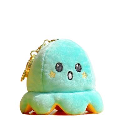 China Promotion Gift E-13 Bilateral Plush Women Cartoon Octopus Key Chain Pendant Animal Key Ring for sale