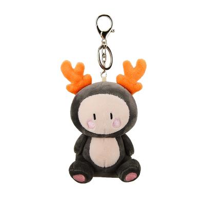 China Mini Cute Cartoon Stuffed Animal Stuffed Animal Mini Cute Cartoon Stuffed Plush Key Chain Doll Deer Promotion Gift E-34 Small Plush Toy Key Chain for sale