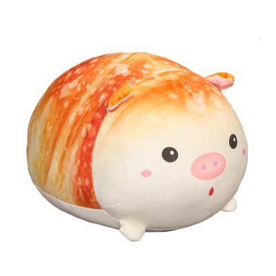 China E-327 Cartoon Pineapple Bread Pig Pillow Plush Toy Down Cotton Fat Shiba Inu Doll Anti-Static Cushion for sale