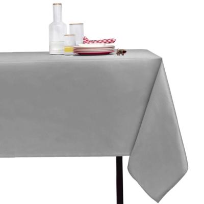 China Waterproof white ivory black tablecloth round rectangle square tablecloth 100% polyester tablecloth for wedding party for sale