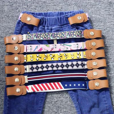 China Custom Logo Kids Designer Inspired Elastic Garment Accessories Belts Kids Designer Kids No Buckle Elastic Belts For Boys Girls Kids Belts Waist for sale