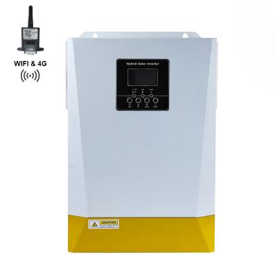 China Parallel capability 5KW hybrid solar inverter with 80A MPPT solar controller 565*380*190 for sale