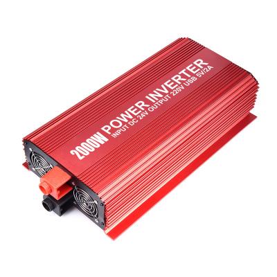 China 2000w inverter factory directly sell 12v 24v 36v 48v 220v 230 dc 110v 120 to ac car power inverter 320*140*65mm for sale