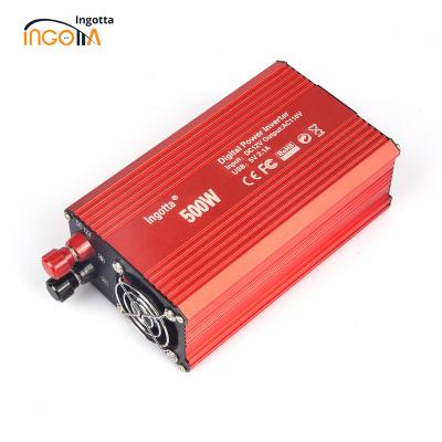 China 150w car power inverter 12v dc to 110v 500 watt 12v 220v5V 1A sine wave ac converter 500 watt 12v 220v5V 1A modified car power inverter 500w 160*95*60mm for sale