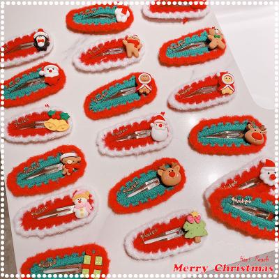 China Handmade Wholesale Cute Platypus Winter Hair Clip Christmas Wool Platypus Europe America Fashion Hair Clip For Kids for sale