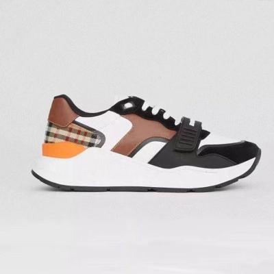 China Fashion Trend Designer Vintage Sneakers Grid Printed Check Pattern Leather Suede Canvas Arthur Thick Sole Women Men Designer Casual Shoes for sale