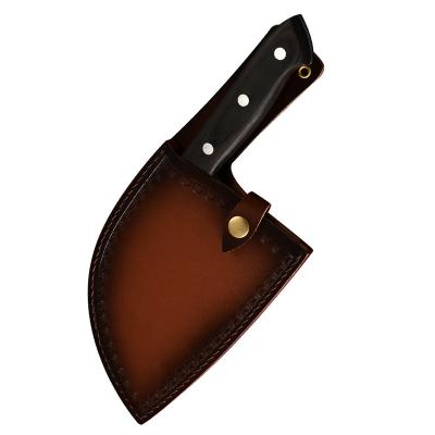 China LOW MOQ Disposable Stainless Steel Hand Forged Chinese Vegetable Meat Butcher Cleaver Knife With Pakka Wood Handle for sale