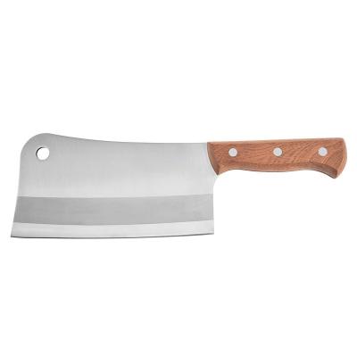 China Amazon 7 Inch Disposable Hot Stainless Steel Butcher Chopping Knife Boning Chef Cleaver Knife With Wooden Handle for sale