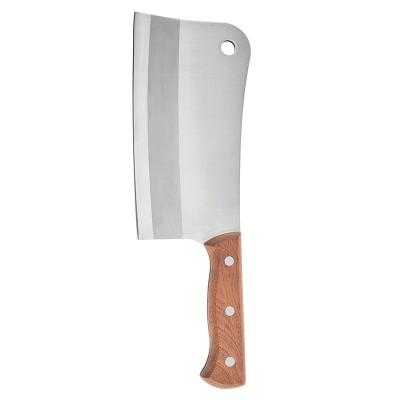 China 7 Inch Viable High Quality Chinese Kitchen Meat Cleaver Vegetable Cleaver Knife With Wooden Handle for sale