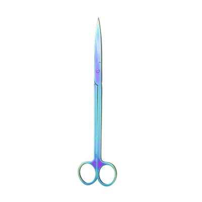 China Stainless Steel Color Viable Scissors Cleaning Tool Aquatic Plants Fish Tank Aquarium Accessories Grass Scissors for sale