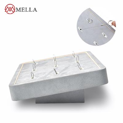 China High Quality Retractable Ring Display Box With 9 Ring Holders Jewelry Store Anti Theft for sale