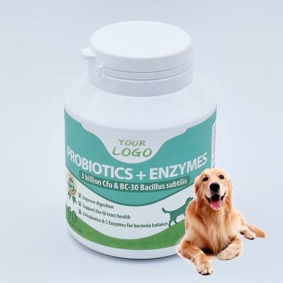 China Viable Custom Probiotic Mixed Dog Probiotic Enzyme Blend Chewable Tablets Dog Probiotic Chewable Tablets for sale