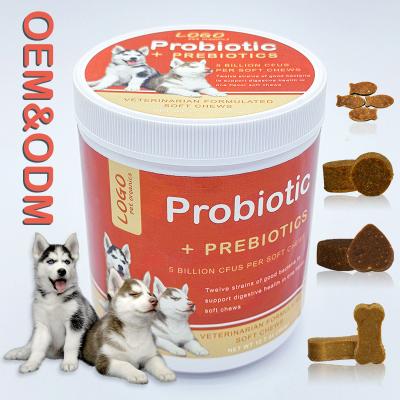 China Sustainable Custom Private Label With Twelve Strains Of Good Bacteria Pet Probiotics For Dog Gut Bank Intestinal Health Issues for sale