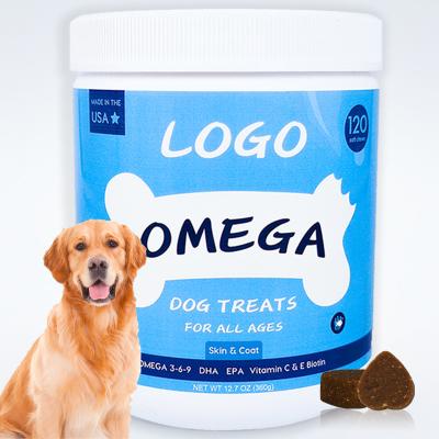 China Viable Brand Logo Dog Snack Pet Health Professional Custom Care and Chews Supplements Soft Skin and Coat Dog Supplements for sale