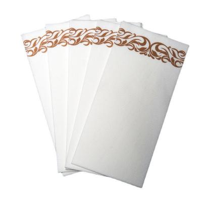 China White Wholesales Custom Printed Dinner Napkins Paper Cutlery White Pocket Napkins for sale