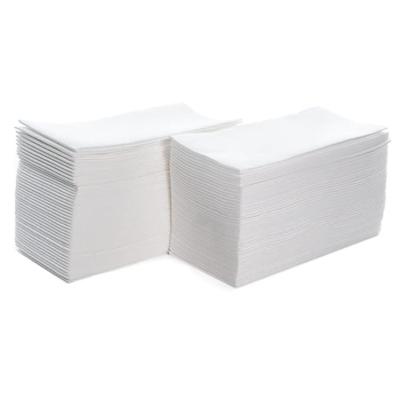 China White Linen Feel 50Pcs Airlaid Disposable Towels for sale