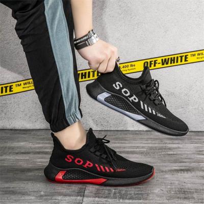 China Fashion Trend F-911 Wenzhou Manufacturers Latest Knitted Men's Sports Fly To Knit Mesh Running Shoes for sale