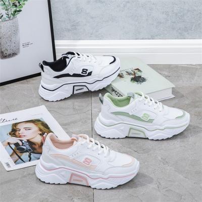 China Fashion New Arrival 610 Fashion Wholesale Women's Lace Up Chunky Platform Sports Sneakers For Women And Ladies for sale