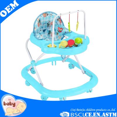 China Round Plastic Cotton Baby Walkers With 8 Wheels Adjustable Baby Walker for sale