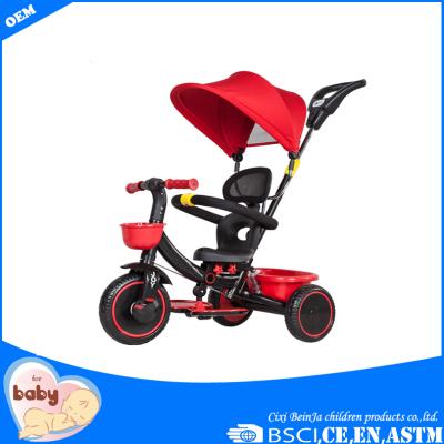 China China Supplier Non-Toxic Baby Ride On Toy Car Children Tricycles Safety Metal Baby Plastic Tricycle for sale