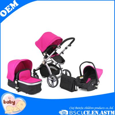 China Wholesale high quality adjustable polyester en1888 handle 3 in 1 baby stroller for sale