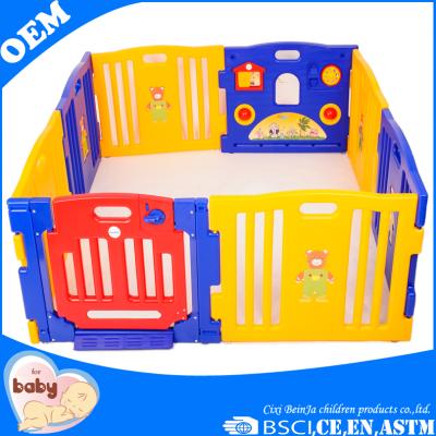 China Indoor Baby Playpen Game Safety Playground Plastic Baby Fence Barrier Game Indoor Yard for sale