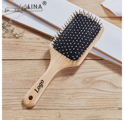 China Cushion Hair Brush for Women Professional Wooden Hairbrush Wooden Natural Bamboo PA/Wholesale Fashion Massage Hair Brush for sale