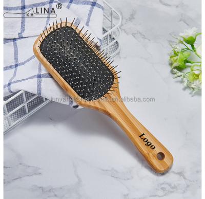 China Cushion Airbag Bamboo Anti-static Massage Master Beauty Salons Paint Paddle Hair Brush Professional Wooden Hair Brush for sale