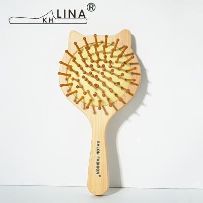 China Palette Custom Logo Eco Friendly Baby Bamboo Hair Brush for sale