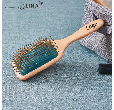 China Bubble Detangling Natural Hair With Wooden Pins Nylon Professional Safety Scalp Maintenance Air Cushion Brush Wholesaler for sale