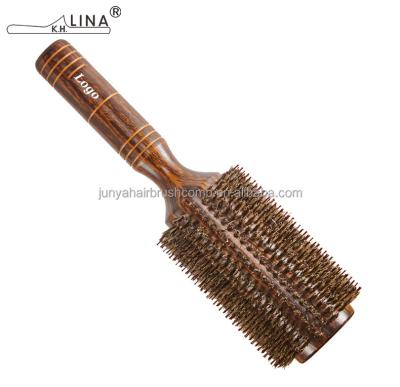 China Ion Round Curling Hair Brush Bristle Hair Comb Extra Large Nylon Barrel Brush Customize Paddle Logo for sale