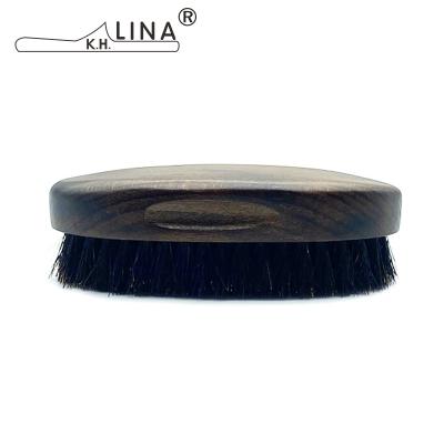 China Private Round OEM Logo Wholesale Barber Beard Brush Beard Care With Boar Hair for sale