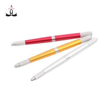 China Permanent Permanent Eyebrow Microblading Pen For Beauty Tattoo Pen Three Heads Manual Makeup Tattoo Pen for sale