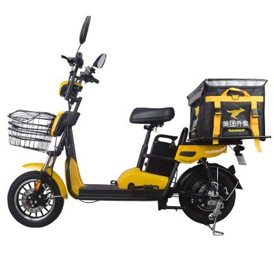 China High carbon steel frame electric bike for 14inch 48v 12-50ah 48v 350w motor delivery carbon steel frame lithium battery electric bike city ebike fat for sale