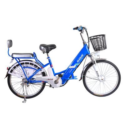 China 24 inch350w/48v motor12ah/48v lithium battery high carbon steel non-dismountable electric bicycle for country road electric bicycle for sale