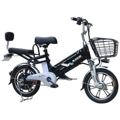 China 16inch frame 48v12ah lithium battery 48v350w motor carbon steel city electric fat bike standard height brushless electric bicycle for sale