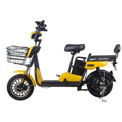 China High Carbon Steel Fat E Bike 14 Inch Tire 400W Electric Scooter Bike 12-50 Battery Pizza Delivery Electric Bike Oh for sale