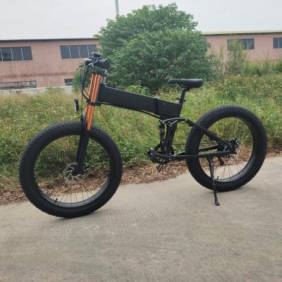 China Standard fat folding electric bike 26 inch wheel alloy frame 48v1000w mootor 48v14ah aluminum lithium battery brushless mountain folding ebike for sale