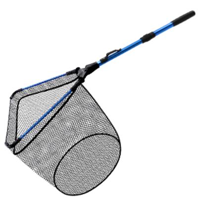 China Monofilament Fish Landing Net With Telescoping Pole Handle , Fishing Net Freshwater For Kids Men Women for sale