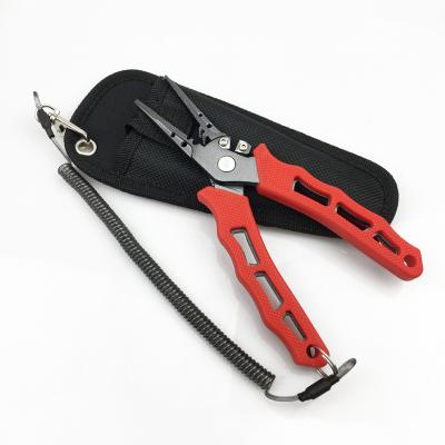 China Outdoor Sports Fishing Amazon Hot Selling Aluminum Alloy Split Ring Saltwater Fishing Pliers With Tungsten Carbide Cutters for sale