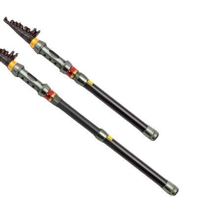 China ISO Carbon Sea Fishing Rod Portable Ultra Hard Ultralight Telescopic Long Throw Rod for sale