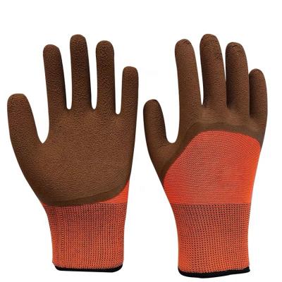 China Construction Industry Construction Work Gloves Cotton Cold Proof Wear Resistant Work Gloves Rubber Construction for sale