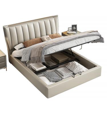 China Luxury Single Storage Bed (Other) Adjustable High Quality Bedroom Furniture Modern Bed Frame Wooden Beds for sale