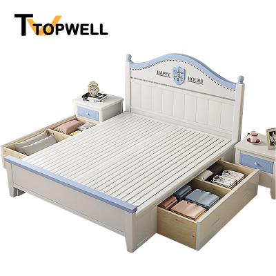 China Simple American Modern Wooden Children's Bed Bedroom Furniture .kids Bed .kids Furniture.Storage Wooden Bed.kids Bed With Storage Drawers for sale