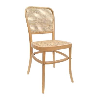 China Durable High Quality Home Furniture Chair Designs Dining Room Rattan Seat Cafe Chair for sale